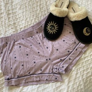 Splendid lilac star pajama shorts